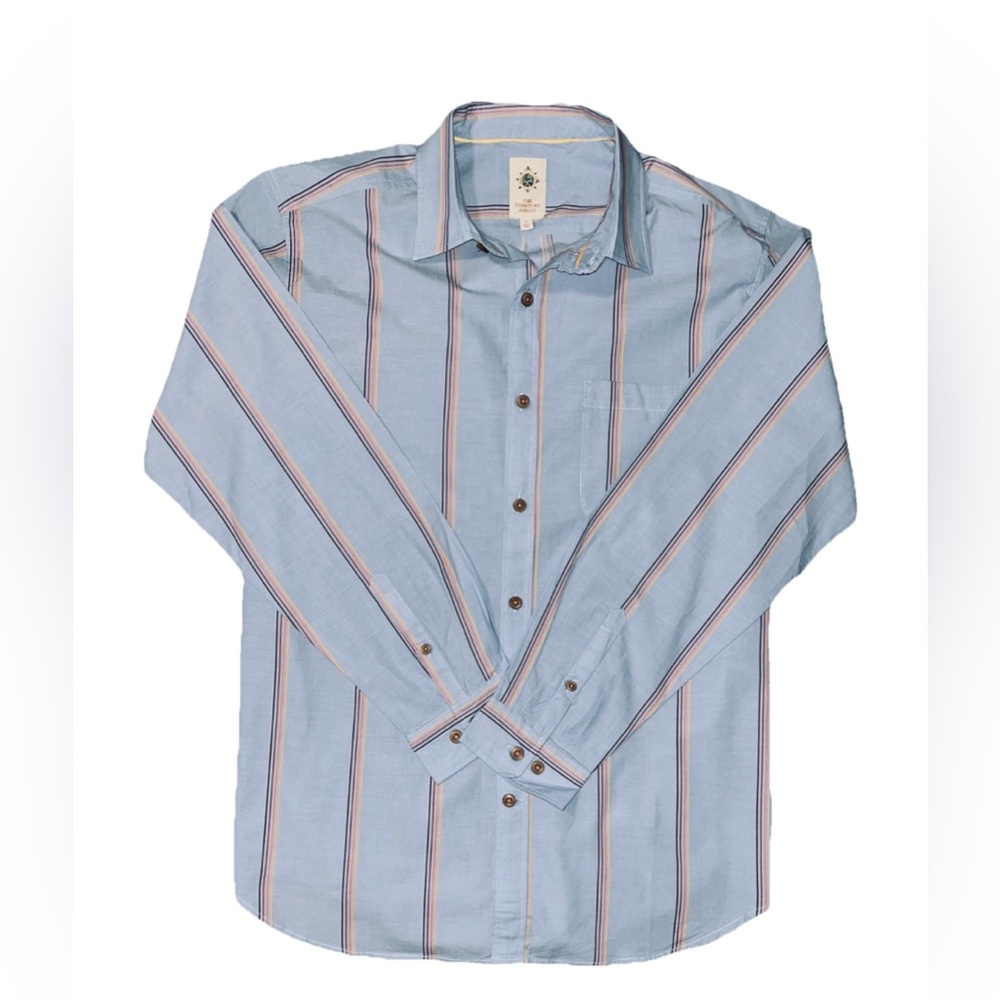 The Territory Ahead Shirt Mens Long Sleeve Button Down Vertical Design Size L